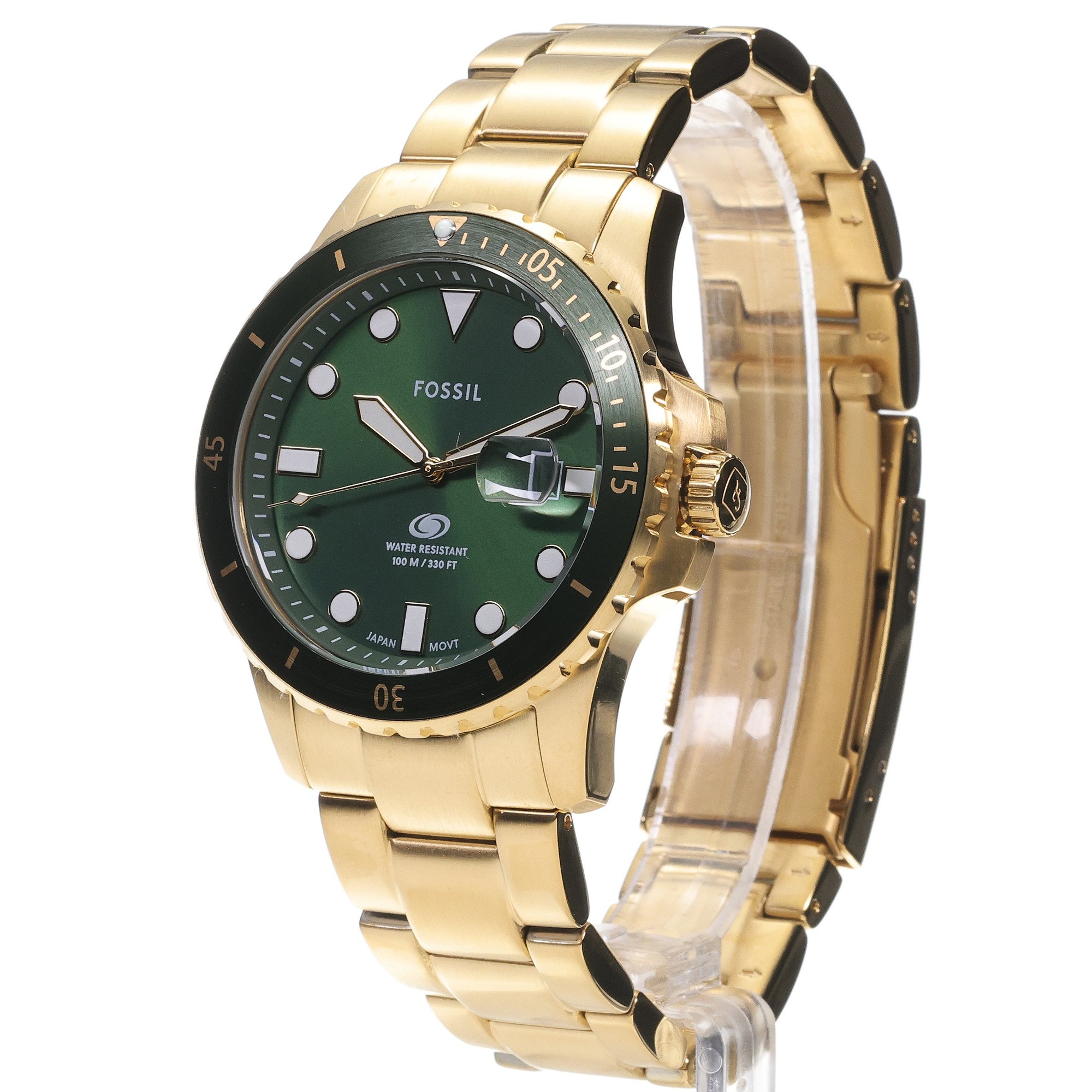 Fossil FS6030 Męskie BLUE Gold Stainless Steel 42mm zegarek męski klasyczny mineralne - miniatura 2