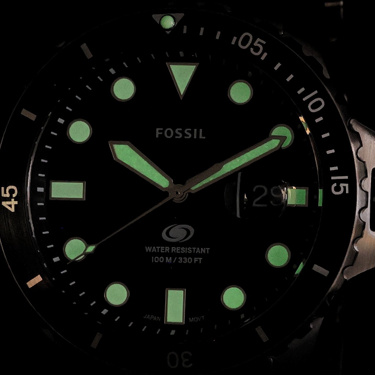 Fossil FS6032 Męskie BLUE Stainless Steel 42mm zegarek męski klasyczny mineralne - miniatura 5