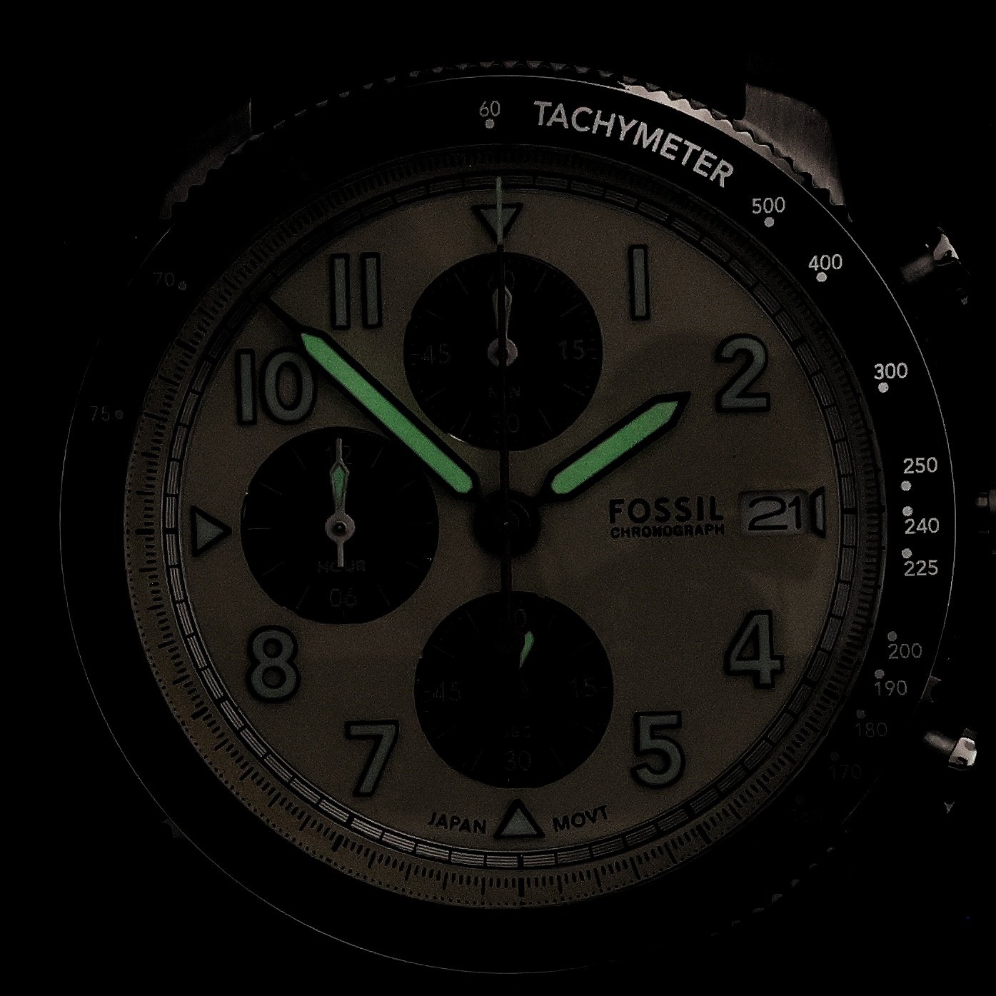 Fossil FS6042 SPORT TOURER Chronograph Brown Leather Strap 42mm Męskie sportowy zegarek srebrny - miniatura 5