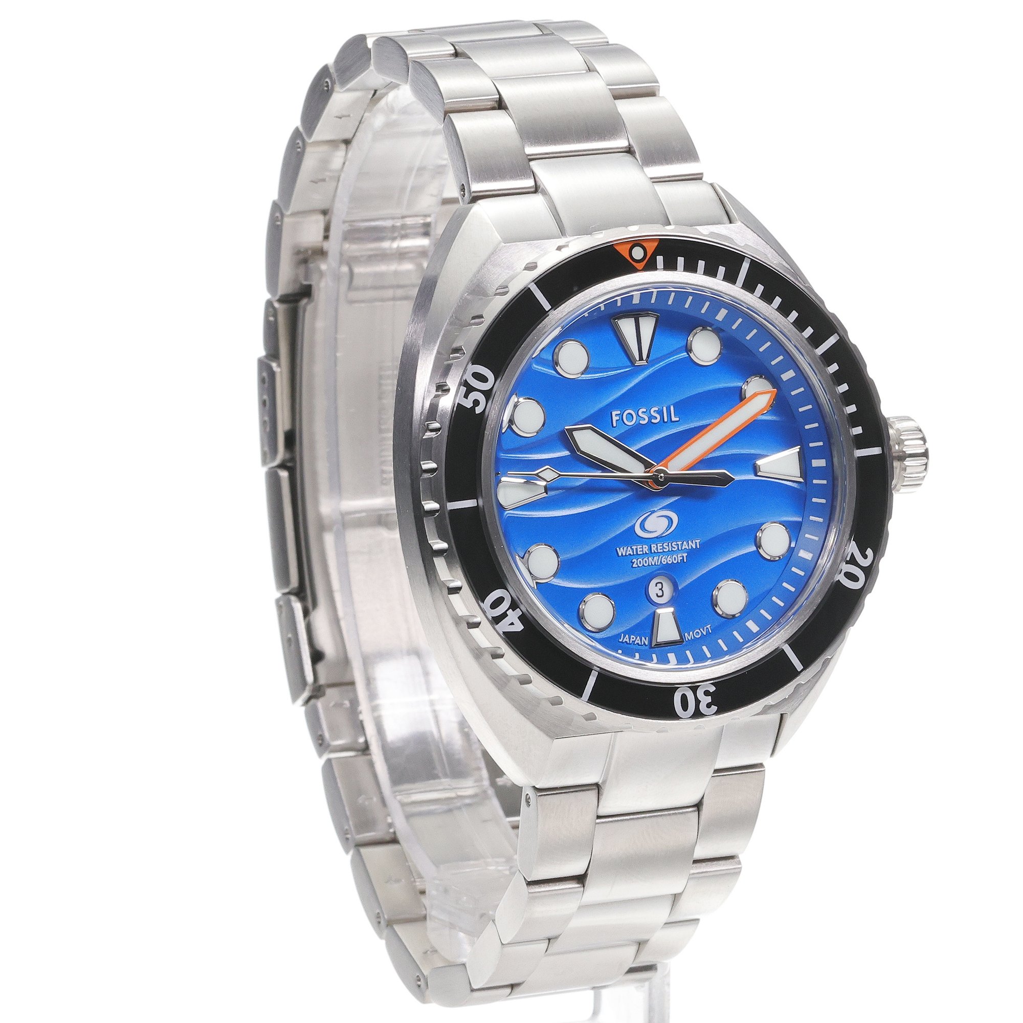 Fossil FS6064 zegarek srebrny klasyczny Męskie bransoleta - miniatura 3
