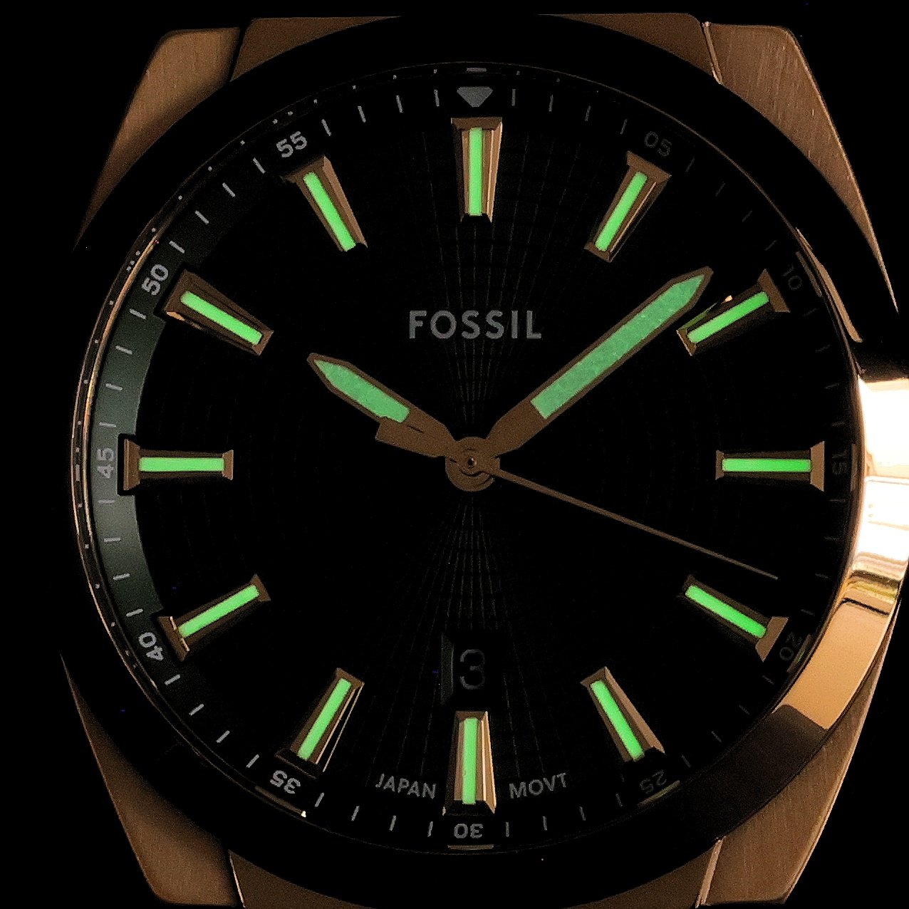Fossil FS6090 Męskie Gold Stainless Steel 41mm zegarek męski elegancki mineralne - miniatura 5