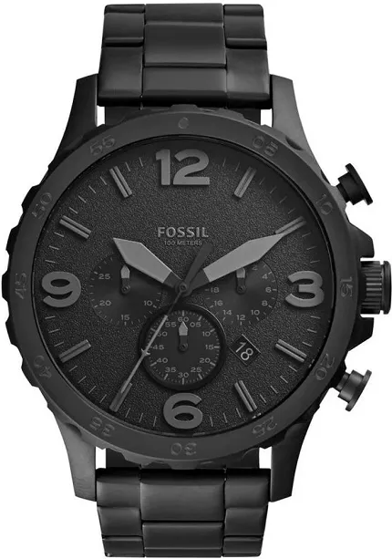 Fossil JR1401 Trend NATE Black Stainless Steel 50mm - zdjęcie 1