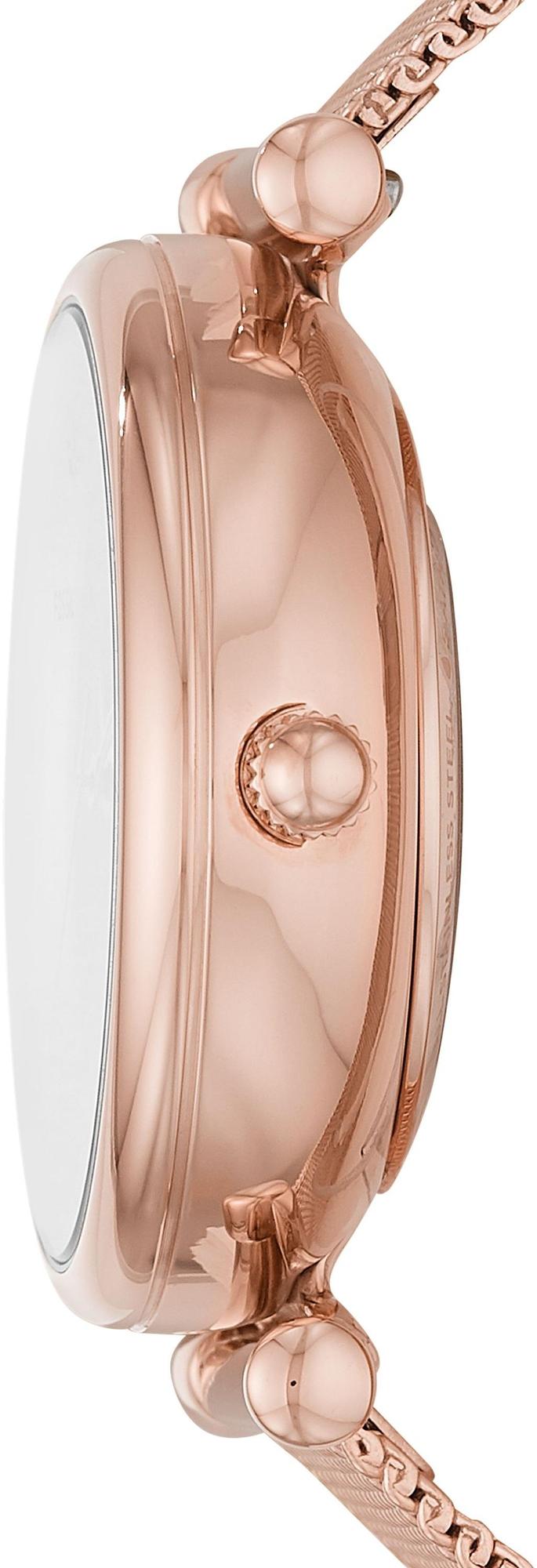 Fossil ME3175 CARLIE AUTOMATIC Rose Gold Stainless Steel Mesh 35mm Carlie klasyczny zegarek różowe złoto - miniatura 3