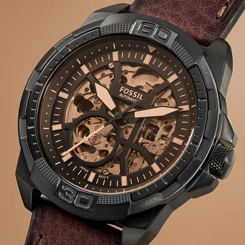 Fossil ME3219 zegarek czarny klasyczny Bronson pasek - miniatura 6