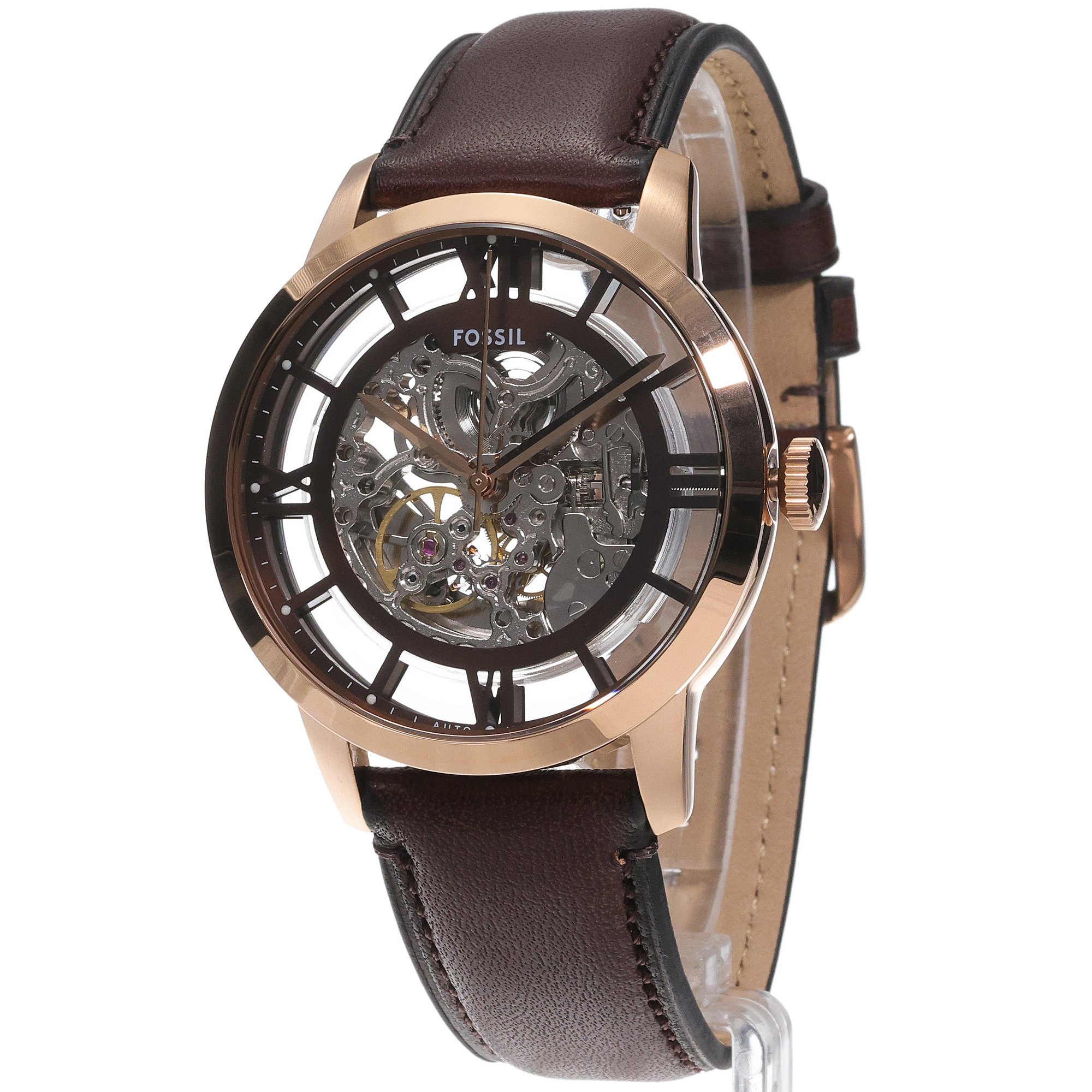 Fossil ME3259 Townsman TOWNSMAN AUTOMATIC Brown Leather Strap 44mm zegarek męski klasyczny mineralne - miniatura 2