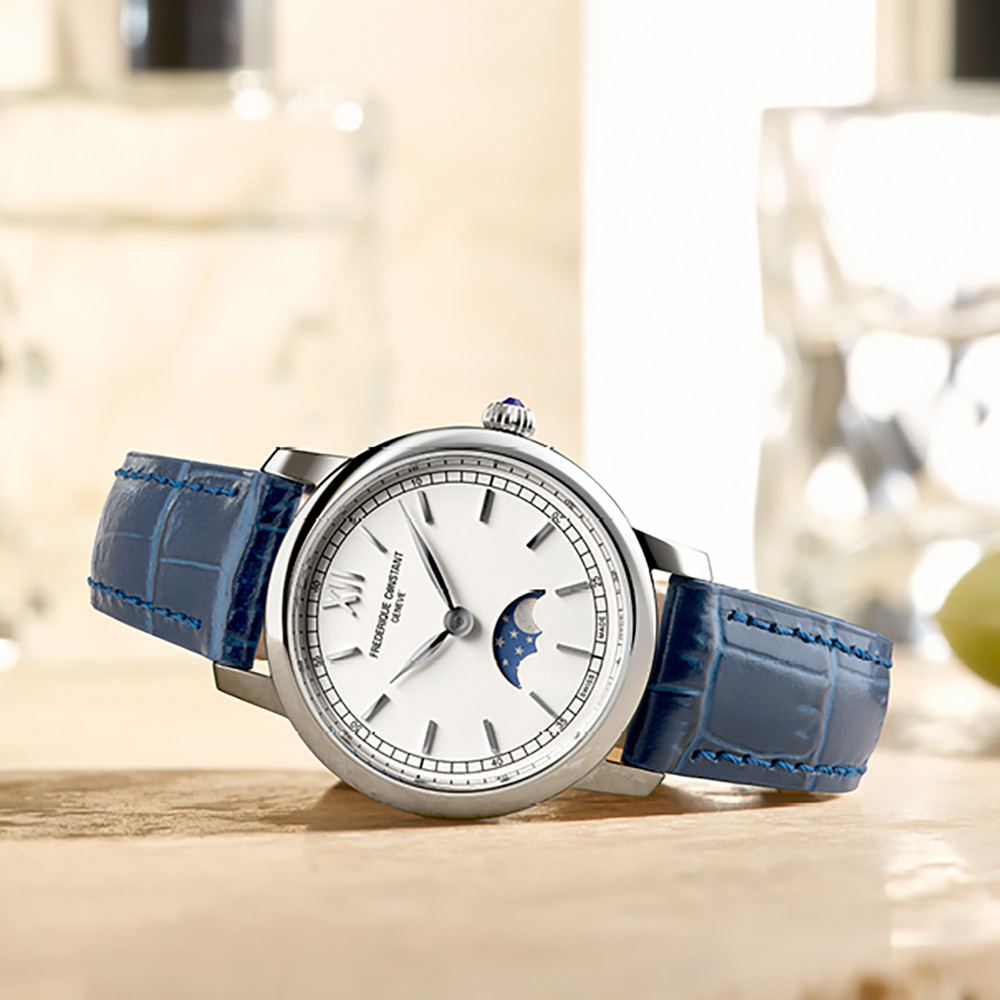 Frederique Constant FC-206SW1S6 zegarek srebrny klasyczny Slimline pasek - miniatura 4