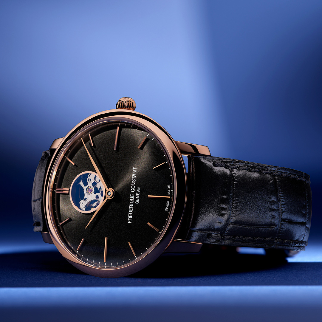 Frederique Constant FC-312B4S4 zegarek różowe złoto klasyczny Slimline pasek - miniatura 4