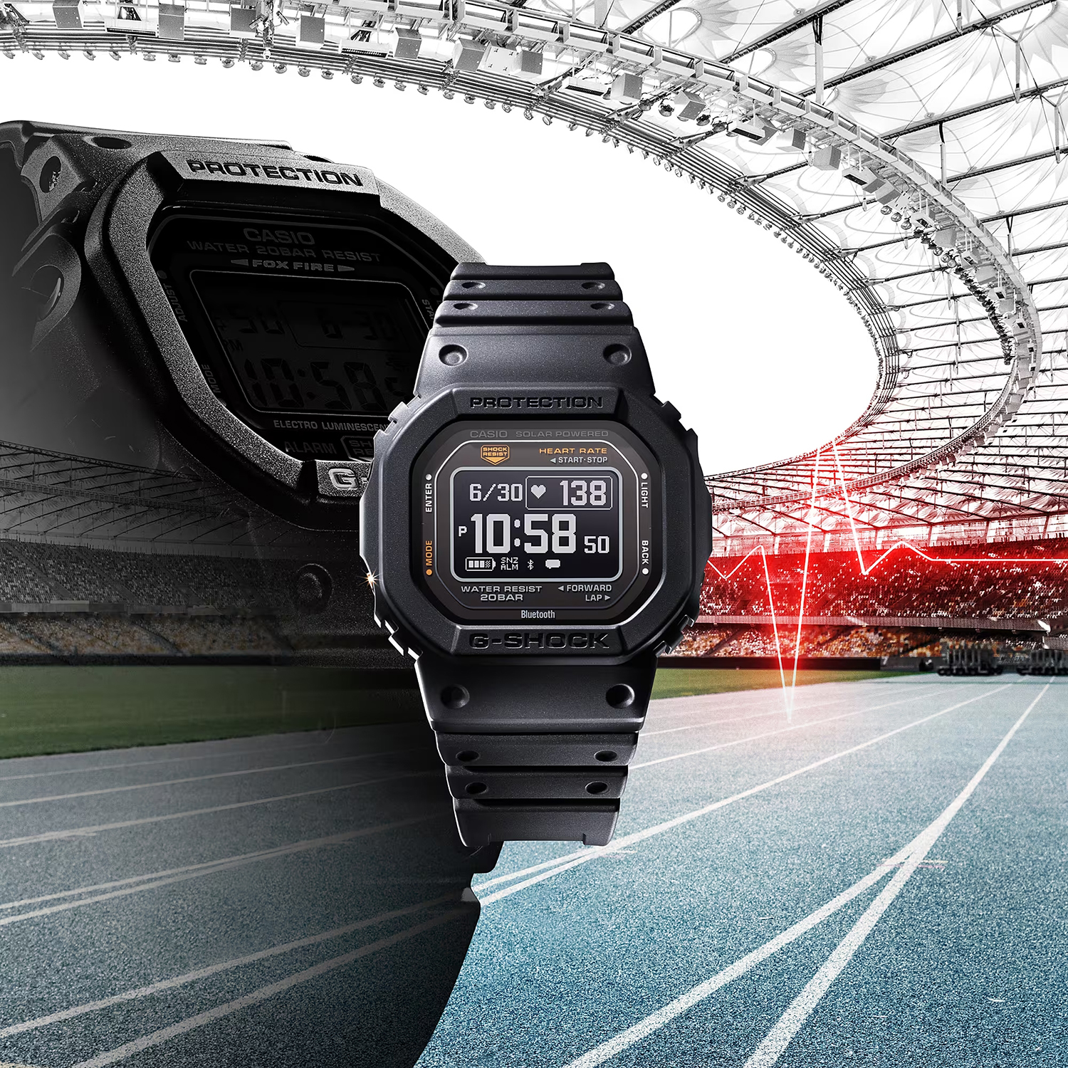 G-SHOCK DW-H5600-1ER zegarek niebieski sportowy G-SHOCK G-SQUAD pasek - miniatura 12