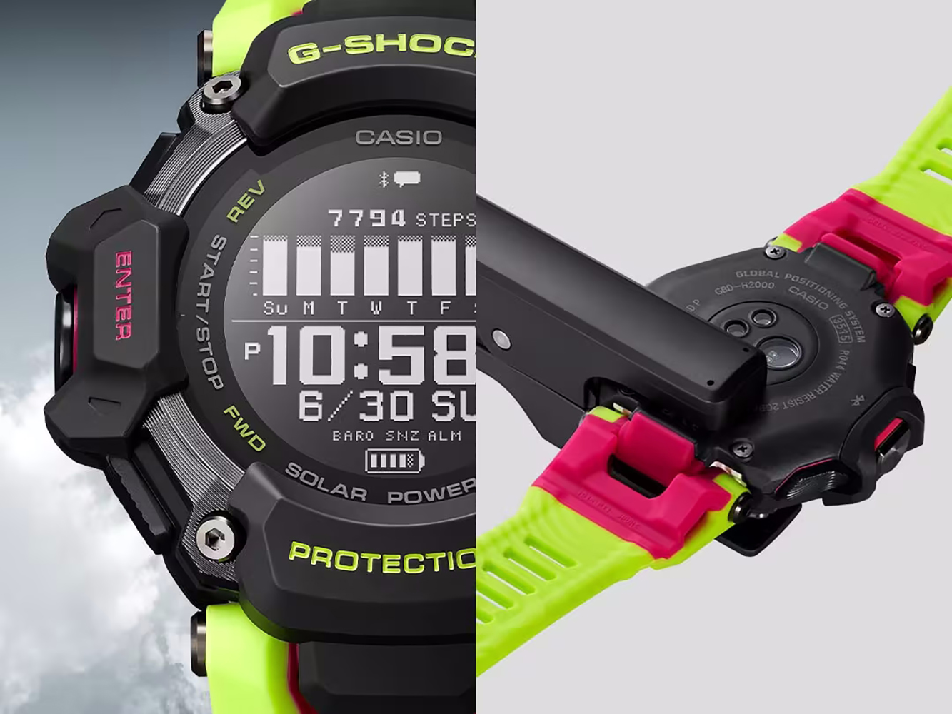 G-SHOCK GBD-H2000-1A9ER zegarek G-SHOCK G-SQUAD z barometr - miniatura 8