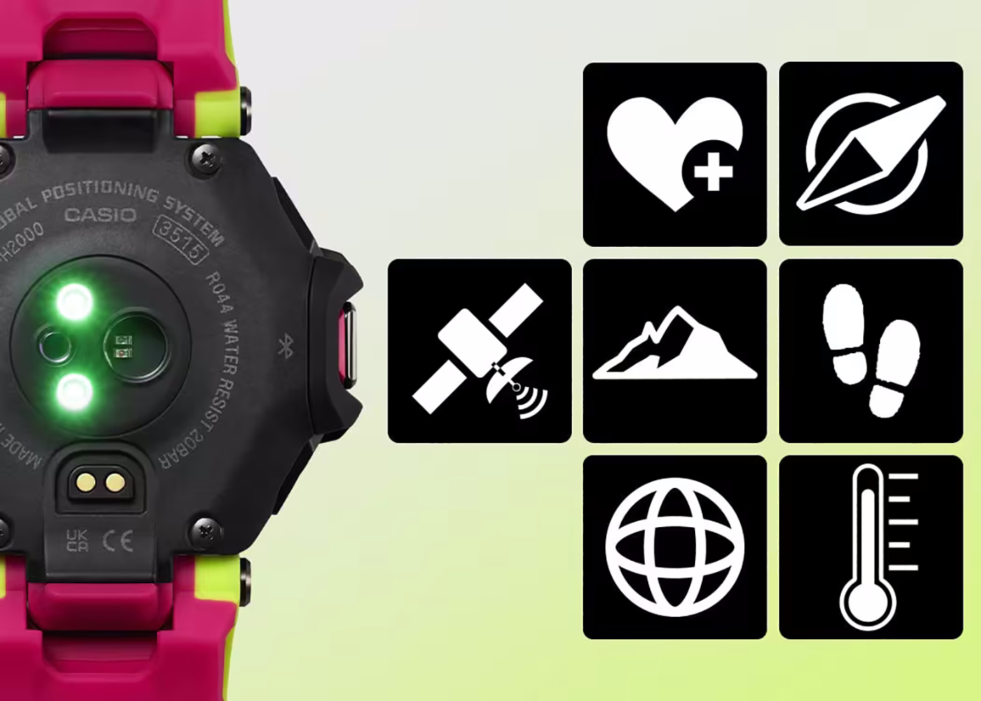 G-SHOCK GBD-H2000-1A9ER zegarek sportowy G-SHOCK G-SQUAD - miniatura 6
