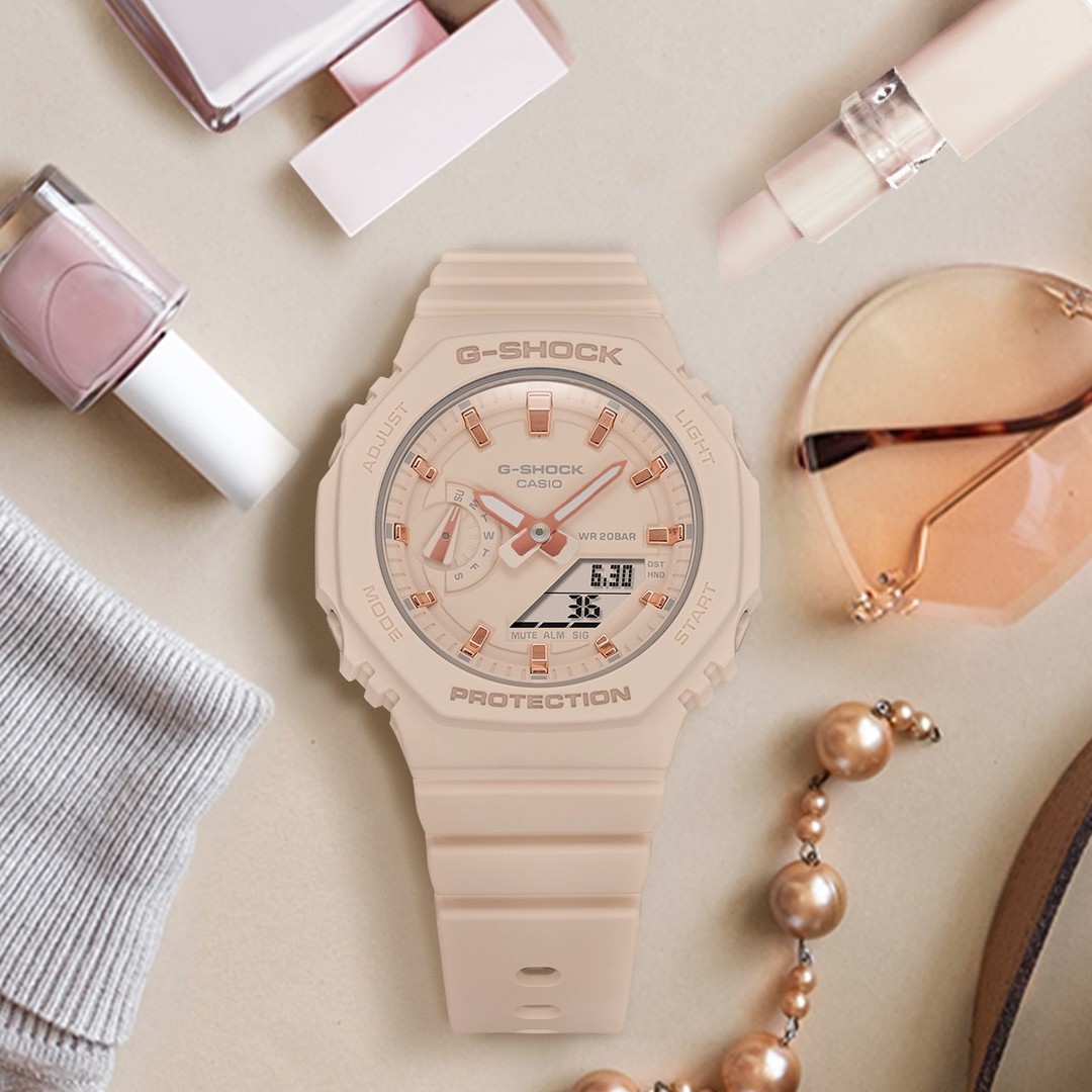 G-SHOCK GMA-S2100-4AER GMA-S2100 -4AER G-SHOCK S-Series sportowy zegarek beżowy - miniatura 8