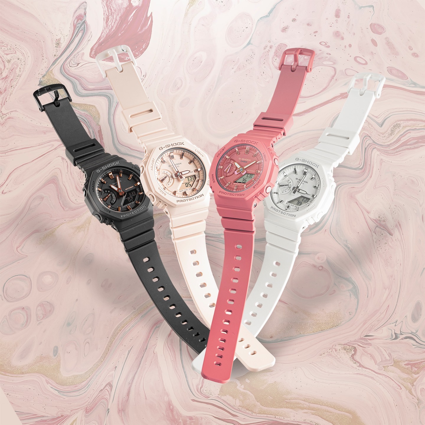 G-SHOCK GMA-S2100-4AER zegarek damski G-SHOCK S-Series beżowy - miniatura 11