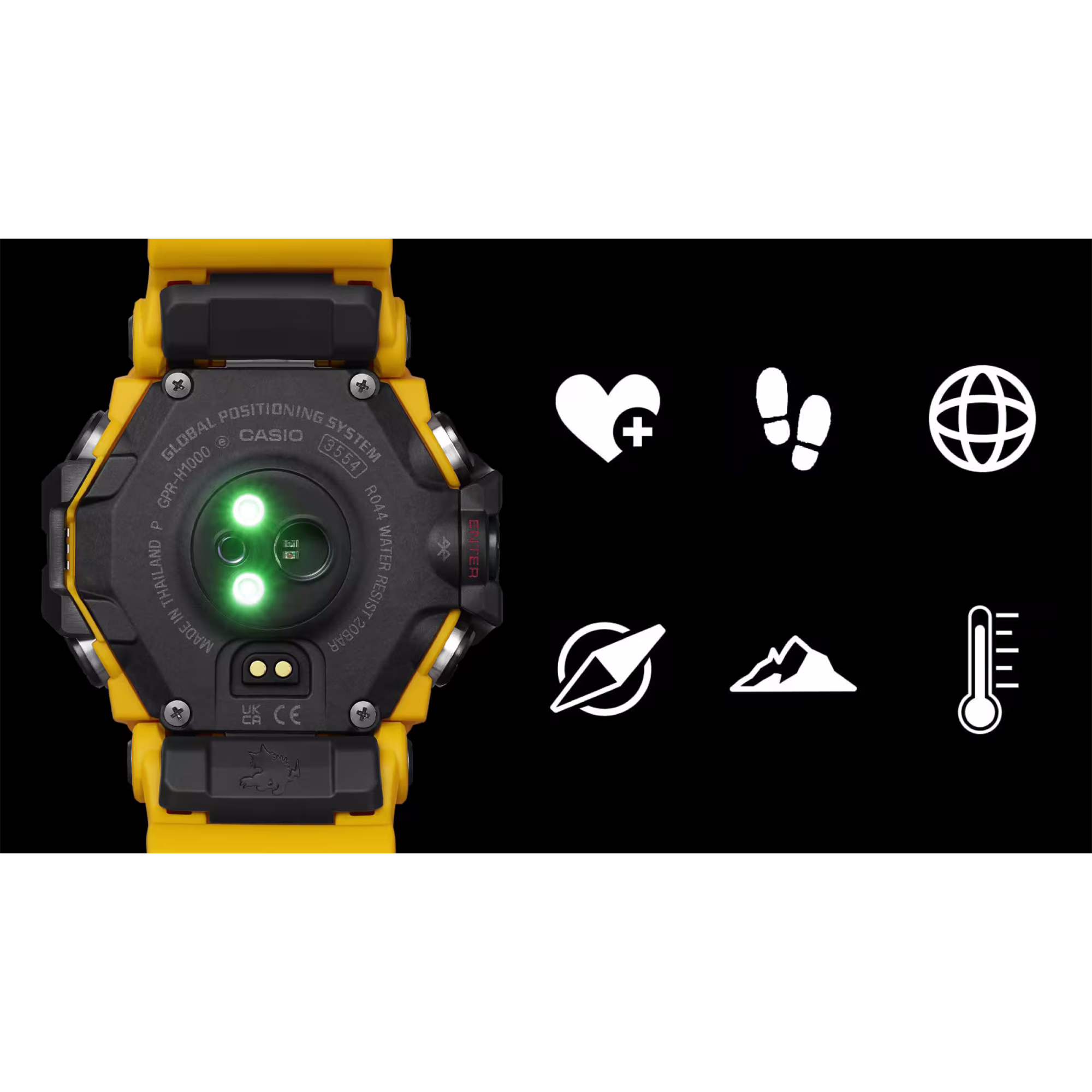 G-SHOCK GPR-H1000-9ER MASTER OF G LAND RANGEMAN G-SHOCK Master of G sportowy zegarek żółty - miniatura 7