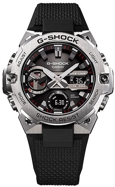 G-SHOCK GST-B400-1AER G-STEEL TOUGH SOLAR G-SHOCK G-STEEL sportowy zegarek srebrny - miniatura 7