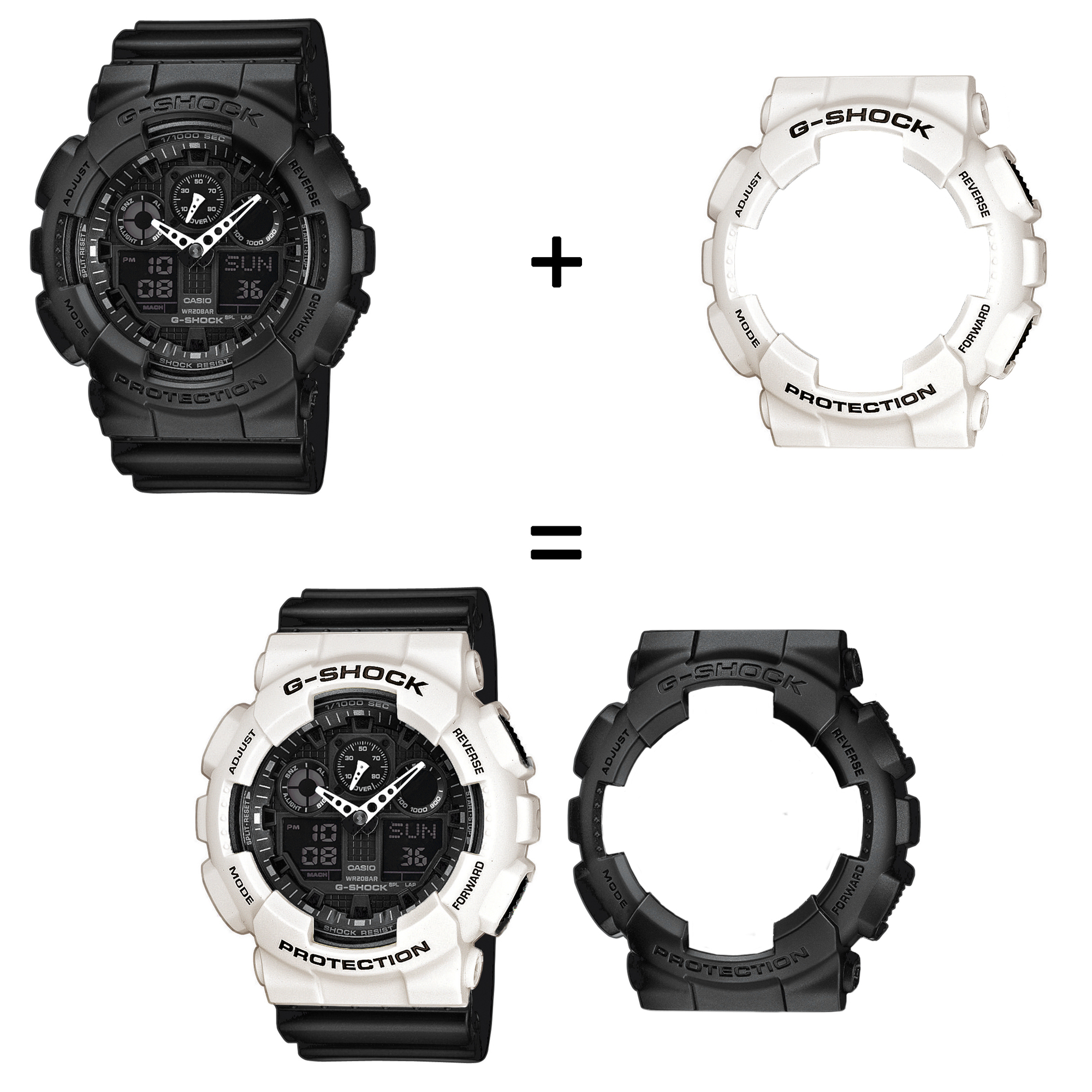 G-SHOCK SET GA-100-1A1ER + BEZEL 10395292 zegarek męski G-SHOCK Original - miniatura 2