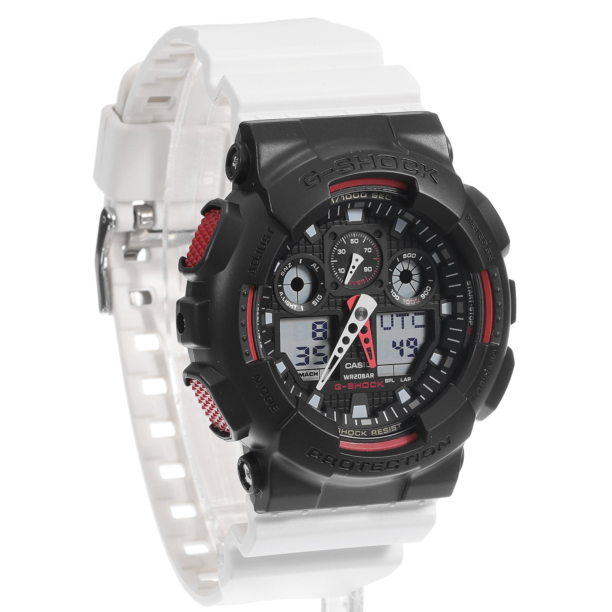 G-SHOCK SET GA-100-1A4ER + BEZEL 10358741 + PASEK 10395227 męski zegarek G-SHOCK Original pasek - miniatura 3