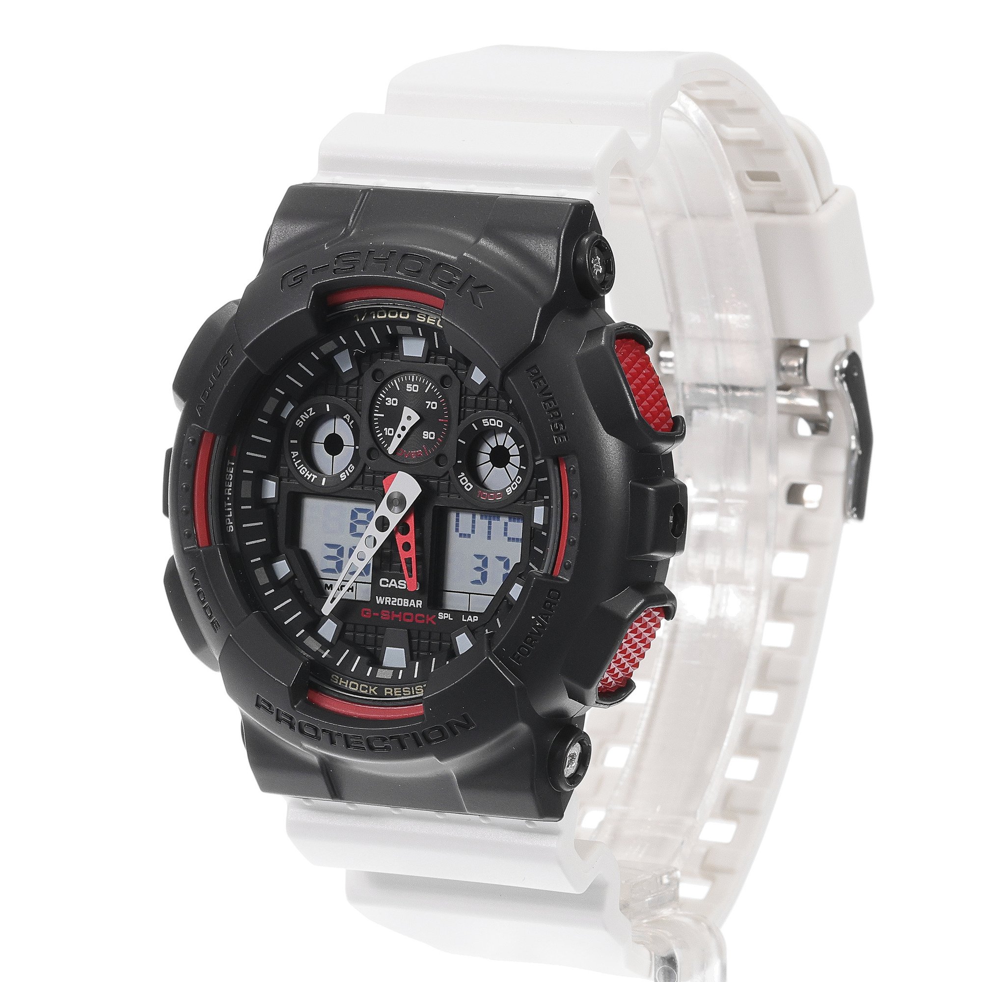 G-SHOCK SET GA-100-1A4ER + BEZEL 10358741 + PASEK 10395227 męski zegarek G-SHOCK Original pasek - miniatura 5
