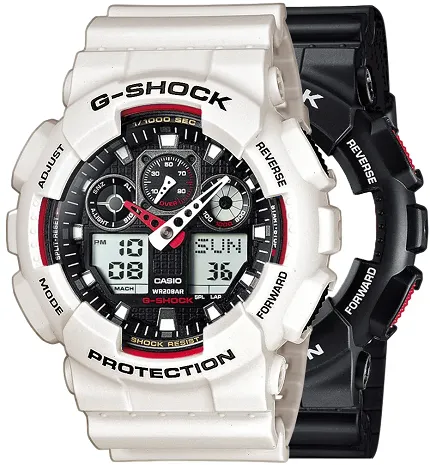 G-SHOCK SET GA-100-1A4ER + BEZEL 10395292 + PASEK 10395227 G-SHOCK Original