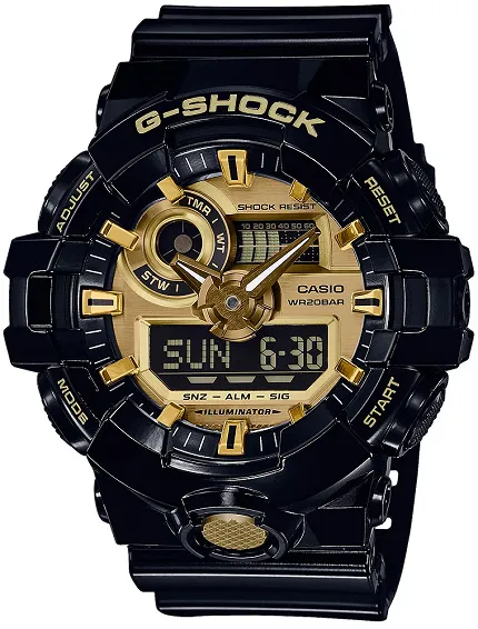 G-Shock GA-710GB-1AER G-SHOCK Style NO COMPLY BLACK AND GOLD - zdjęcie 1