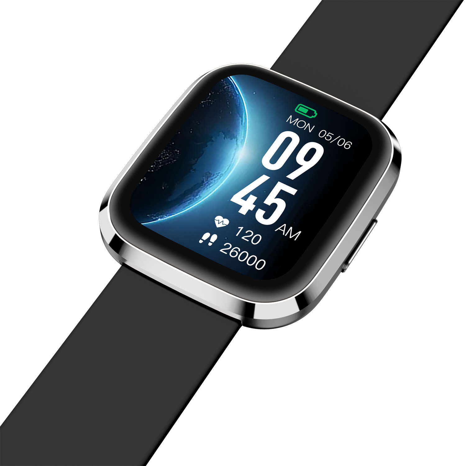 Garett 5904238484890 Smartwatch Garett GRC Style Silver Black zegarek sportowy Smartwatch - miniatura 4