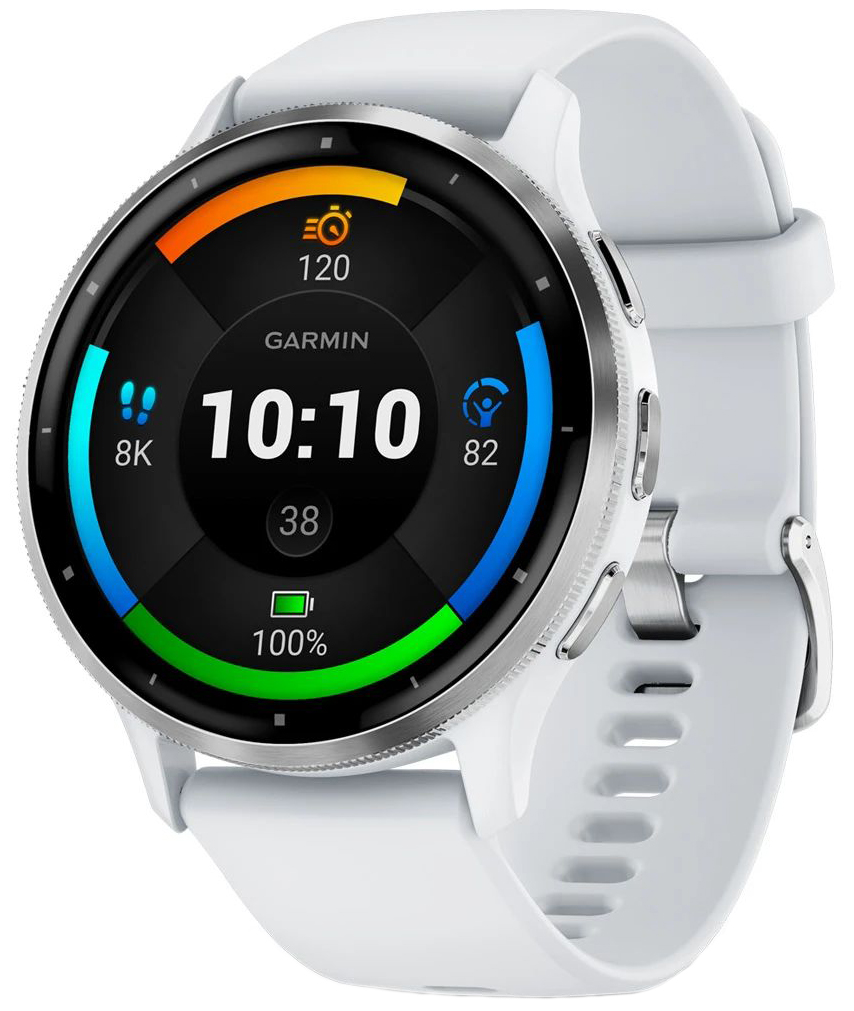 Venu 3 Silver Stainless Steel Bezel biały Garmin 010-02784-00 