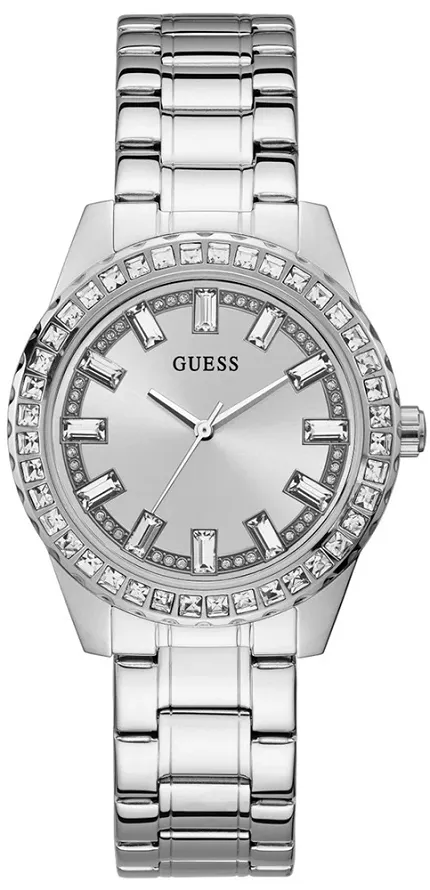 Zegarek Guess Sparkler stalowy damski srebrny GW0111L1-POWYSTAWOWY - zdjęcie 1