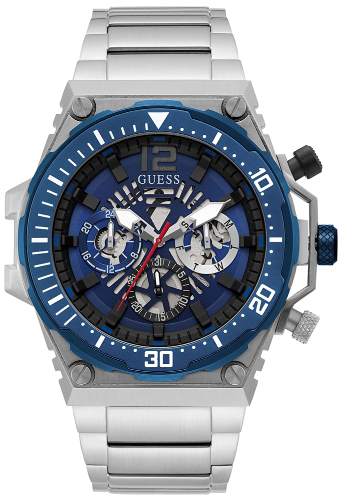 Zegarek Guess Exposure stalowy męski srebrny GW0324G1-POWYSTAWOWY - miniatura 1