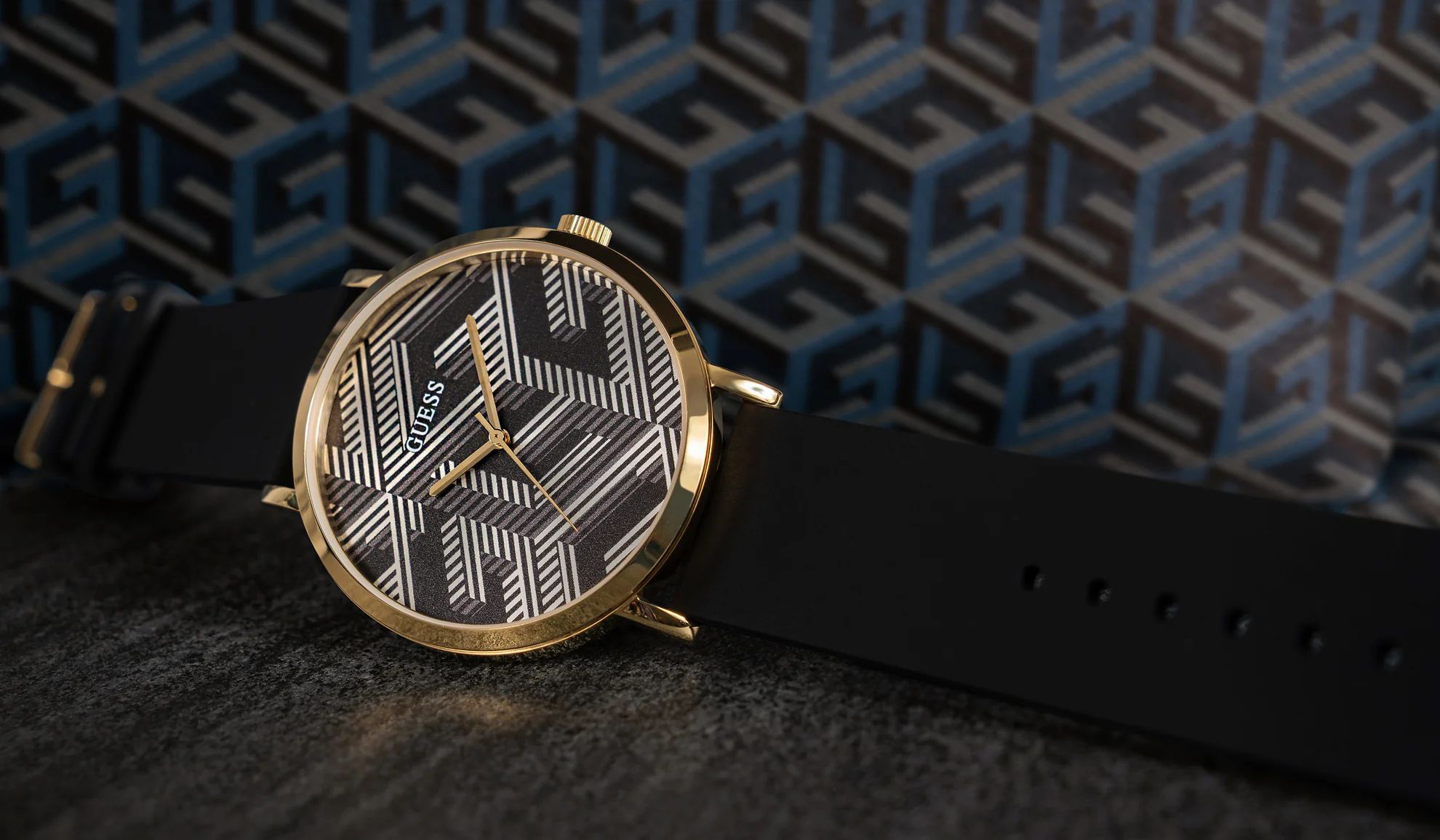 Guess GW0625G2 zegarek złoty klasyczny Pasek pasek - miniatura 7