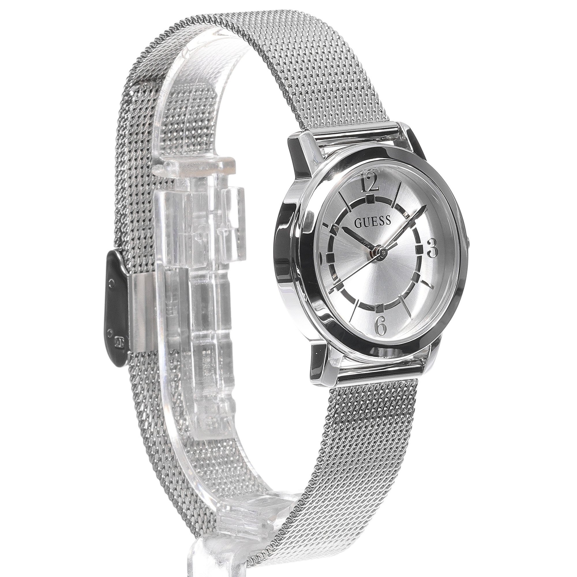 Guess GW0666L1 zegarek srebrny klasyczny Bransoleta bransoleta - miniatura 3