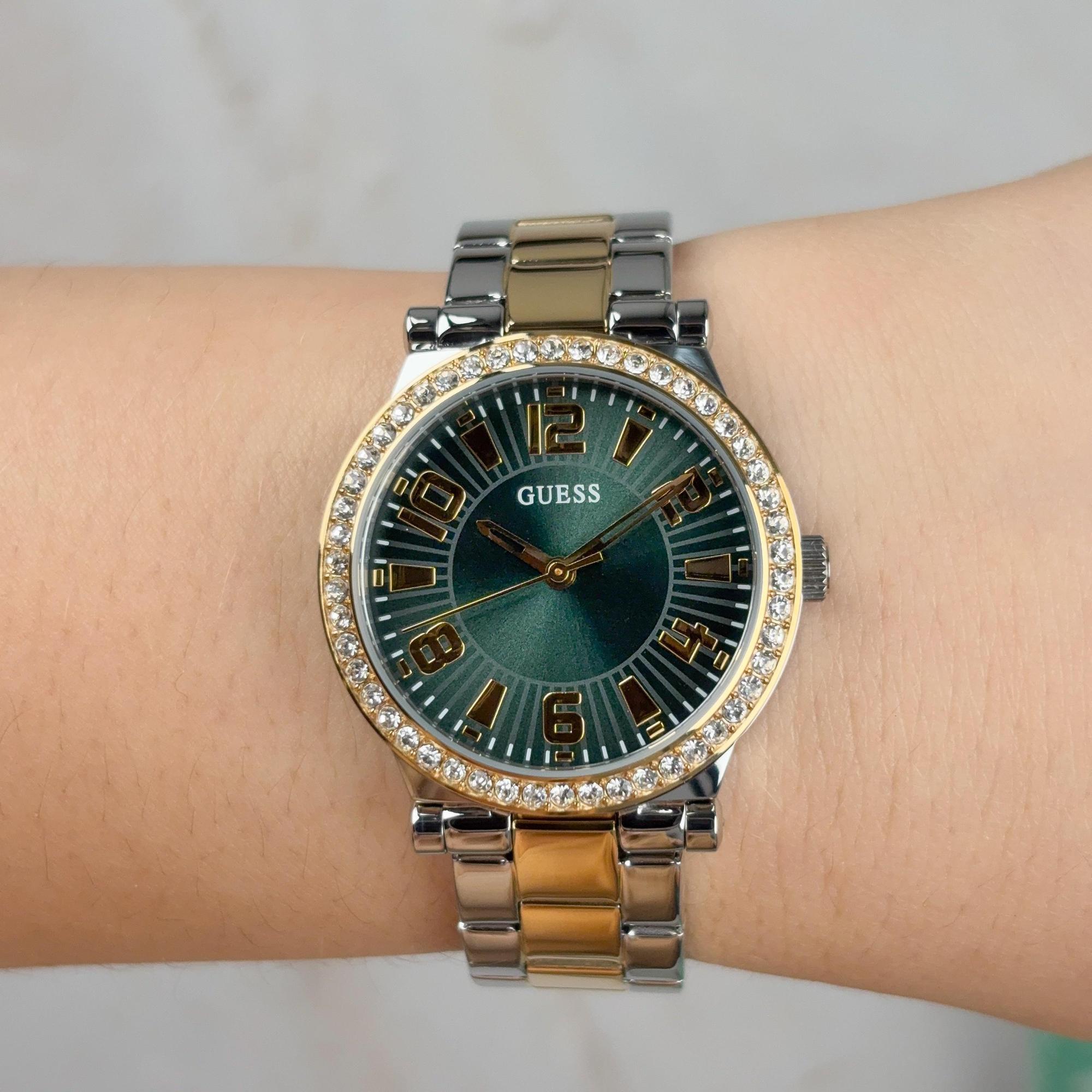 Guess GW0686L2 zegarek srebrny klasyczny Damskie bransoleta