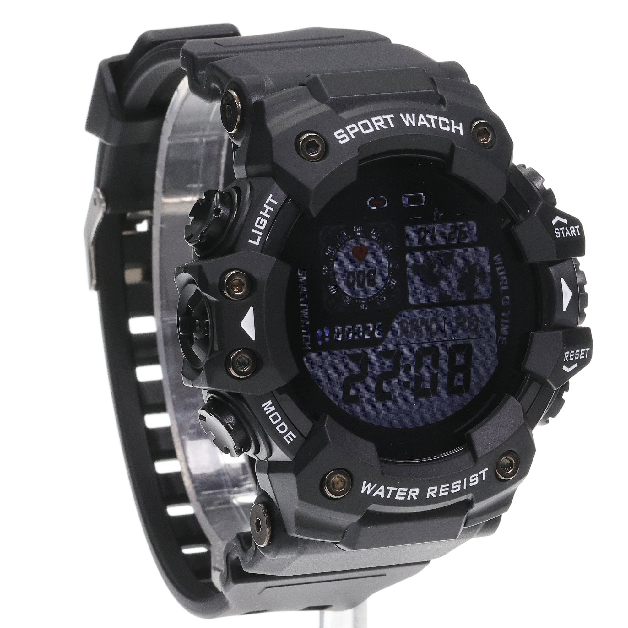 Hagen HC18W24534 Smartwatch HC18 czarny biały zegarek sportowy Smartwatch - miniatura 3