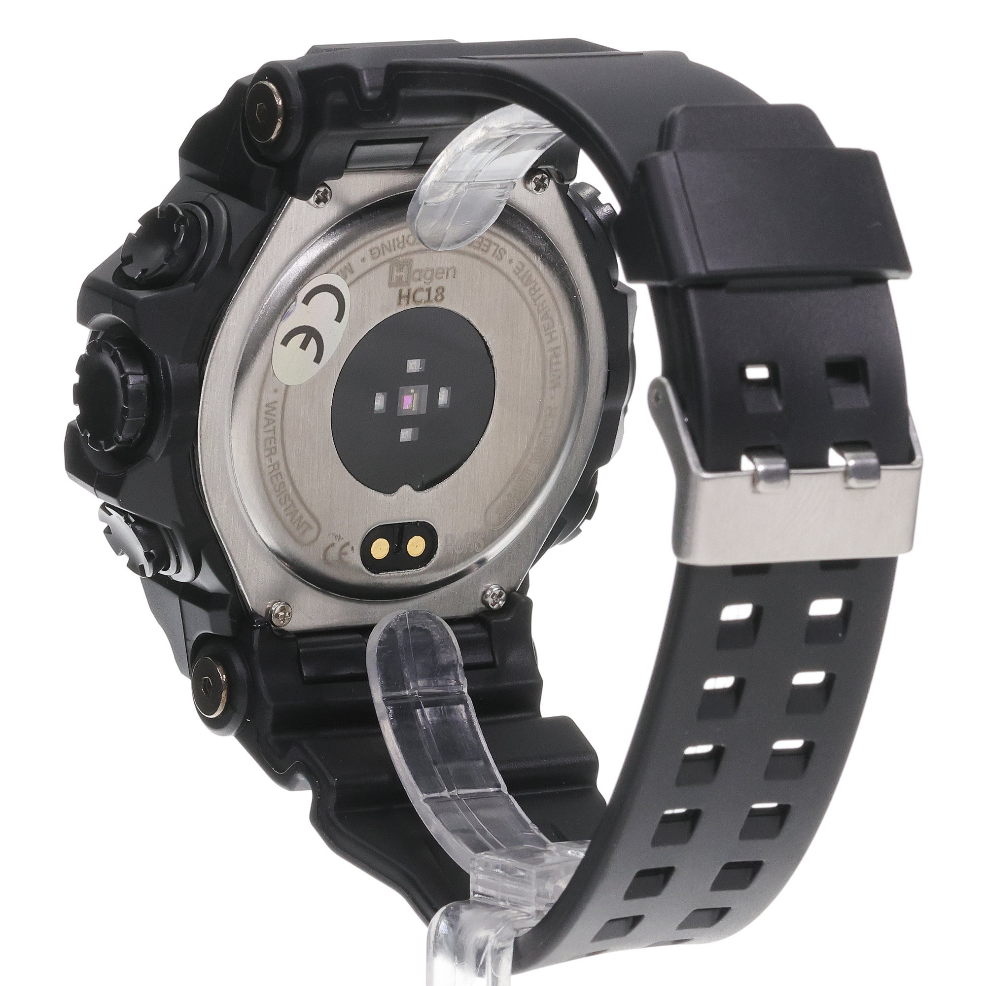 Hagen HC18W24534 zegarek czarny sportowy Smartwatch pasek - miniatura 4