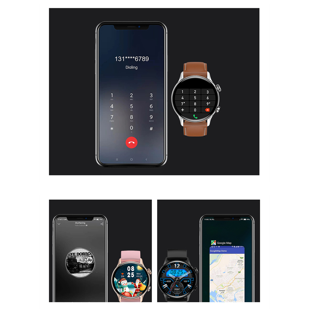 Hagen HC19111535334-SET Smartwatch HC19 srebrny czarny + pasek zegarek sportowy Smartwatch - miniatura 4