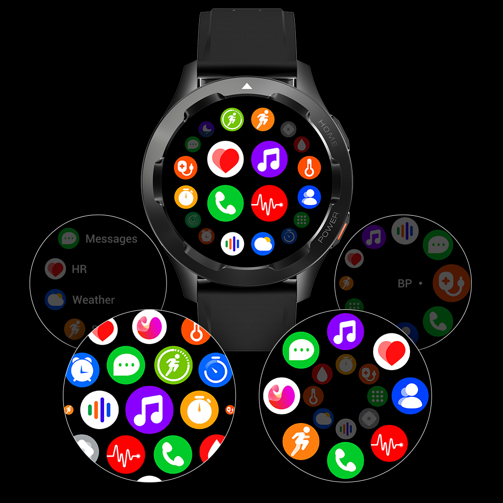 Hagen HC3014537 Smartwatch HC30 niebieski Smartwatch sportowy zegarek czarny - miniatura 9