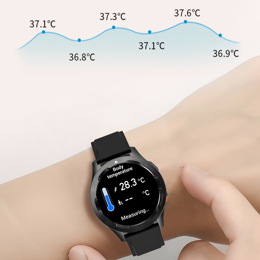 Hagen HC3014537 zegarek czarny sportowy Smartwatch pasek - miniatura 5