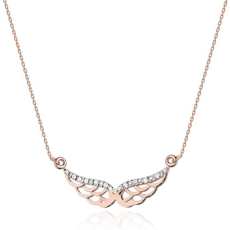Naszyjnik z różowego złota próby 585 z diamentami Best Diamonds B0002-NA-AUR-DIW-02-00 
