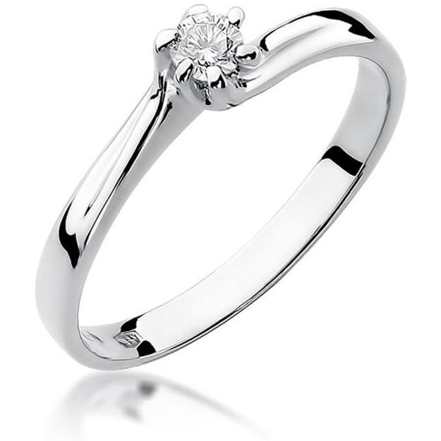 Zaręczynowy pierścionek z białego złota z brylantem 0,10 ct Best Diamonds B0042-PI-AUB-DIW-02-OK 
