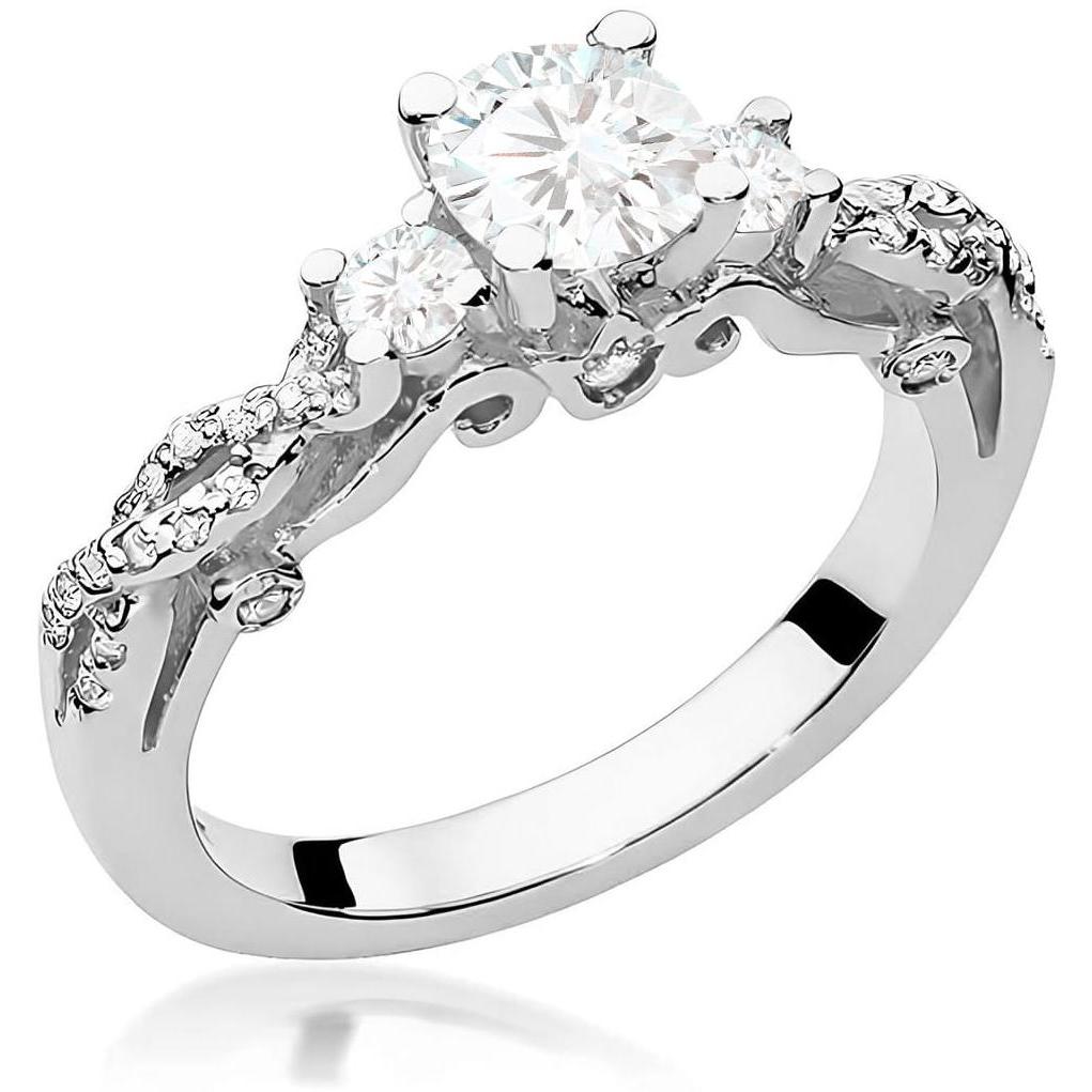 Pierścionek zaręczynowy z białego złota z brylantami 0,84 ct Best Diamonds B0046-PI-AUB-DIW-02-OK 