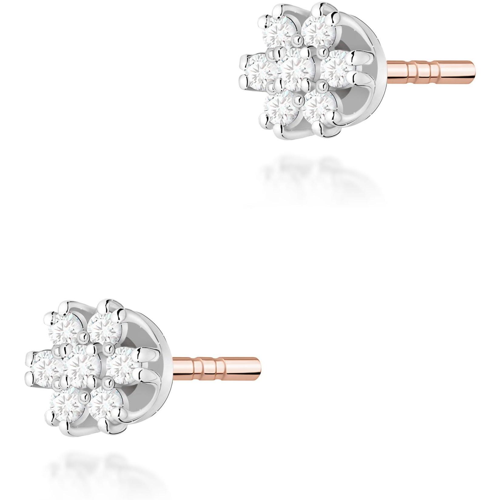 Kolczyki z różowego złota próby 585 z diamentami Best Diamonds B0052-KO-AUR-DIW-02-00 