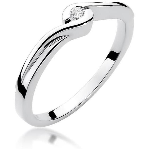 Zaręczynowy pierścionek z białego złota z brylantem Best Diamonds B0054-PI-AUB-DIW-02-OK 