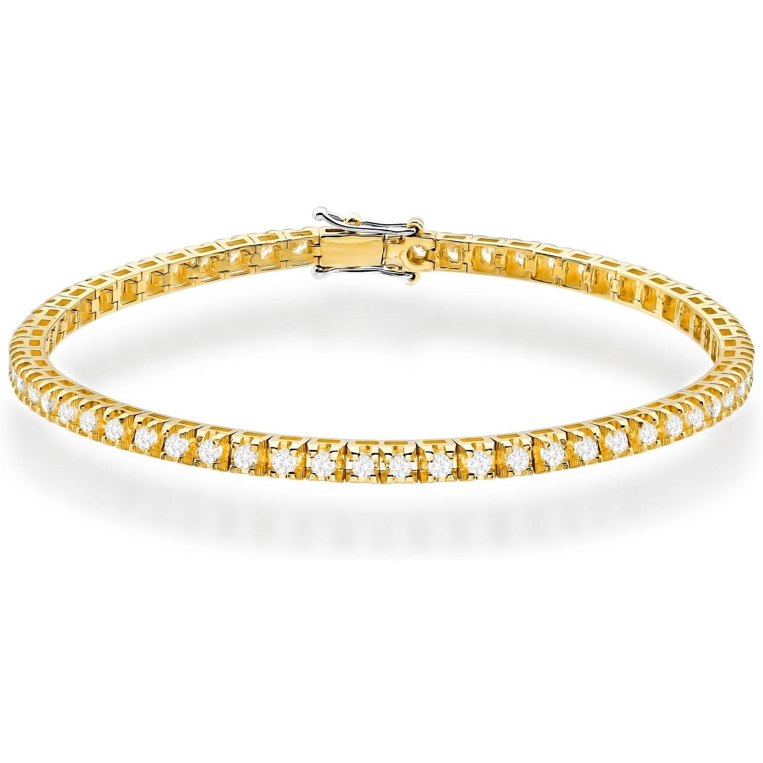Bransoletka tenisowa z żółtego złota z brylantami Best Diamonds B0062-BR-AUZ-DIW-12-00 