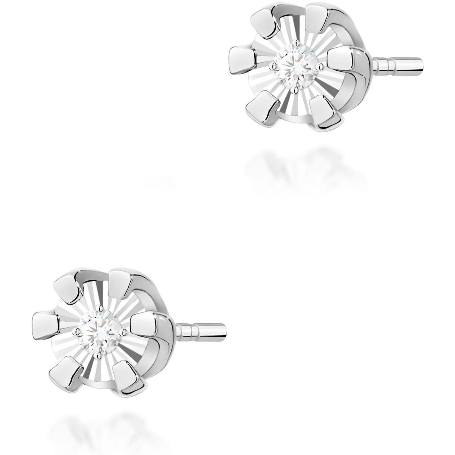 Kolczyki z białego złota próby 585 z diamentami Best Diamonds B0062-KO-AUB-DIW-02-OK 