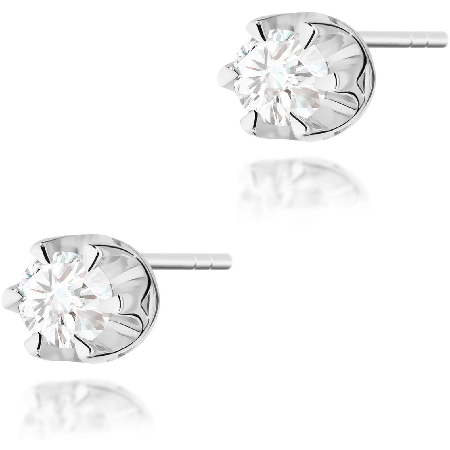 Kolczyki z białego złota próby 585 z diamentami Best Diamonds B0064-KO-AUB-DIW-08-OK 