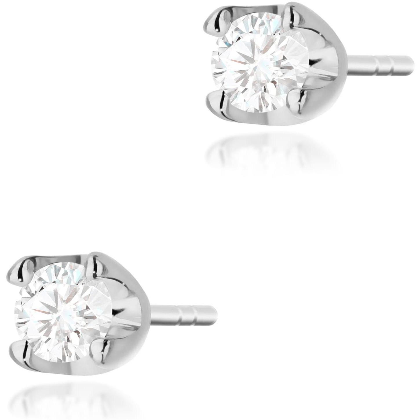 Kolczyki z białego złota z diamentami, próba 585 Best Diamonds B0068-KO-AUB-DIW-04-OK 