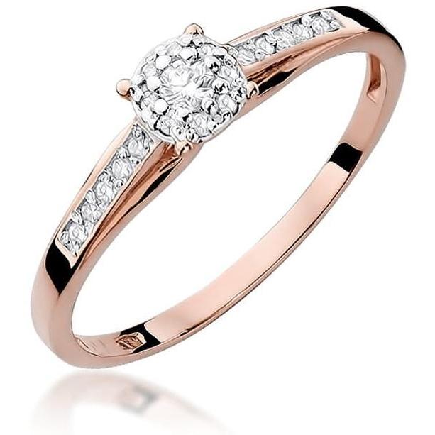 Pierścionek z różowego złota z diamentem, próba 585 Best Diamonds B0068-PI-AUR-DIW-02-OK 