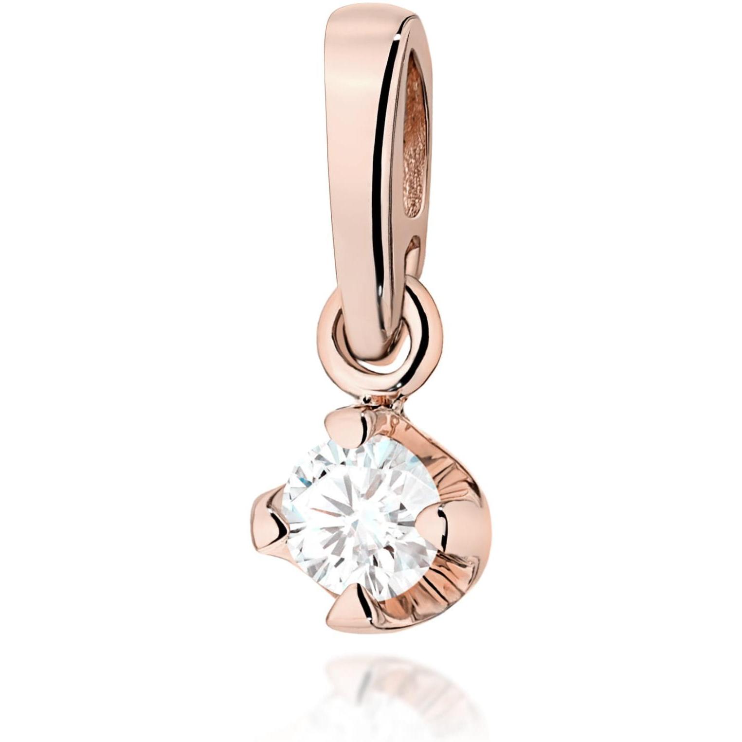Zawieszka z różowego złota próby 585 z diamentem 0,10 ct Best Diamonds B0068-ZA-AUR-DIW-04-OK 