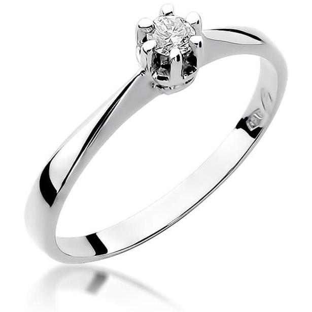 Zaręczynowy pierścionek z białego złota z brylantem Best Diamonds B0072-PI-AUB-DIW-02-OK 