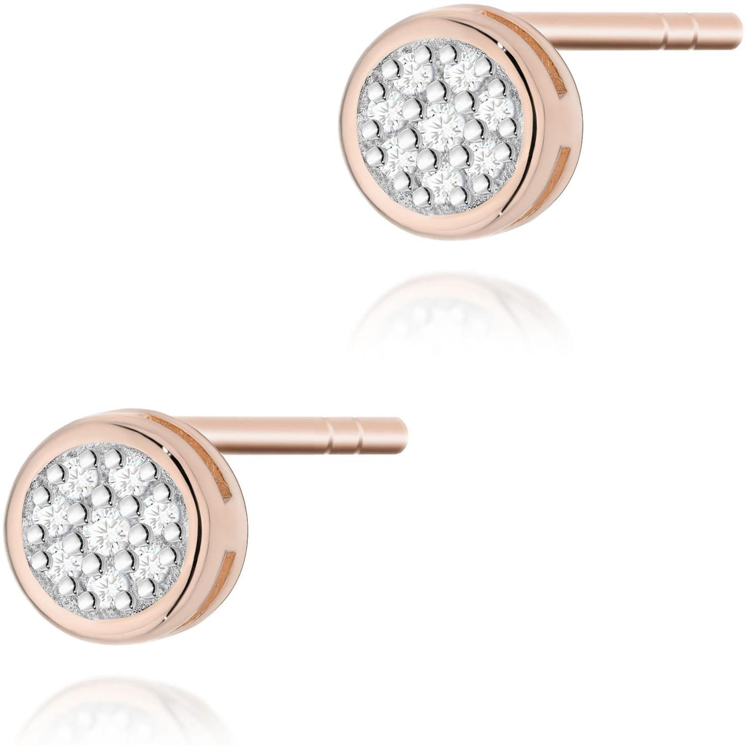 Kolczyki z różowego złota próby 585 z diamentami Best Diamonds B0082-KO-AUR-DIW-02-00 