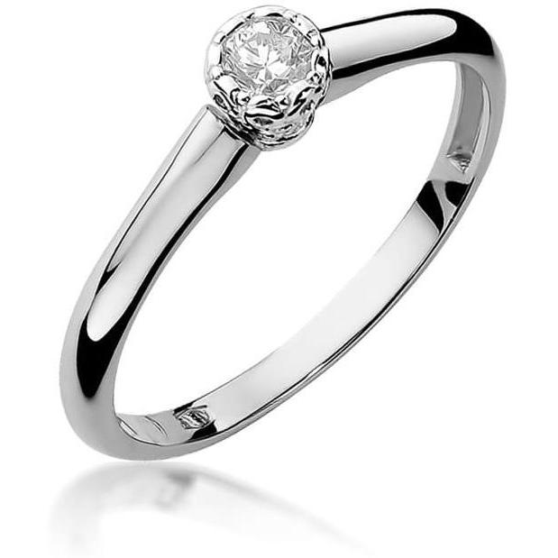 Zaręczynowy pierścionek z białego złota z brylantem 0,13 ct Best Diamonds B0084-PI-AUB-DIW-02-OK 