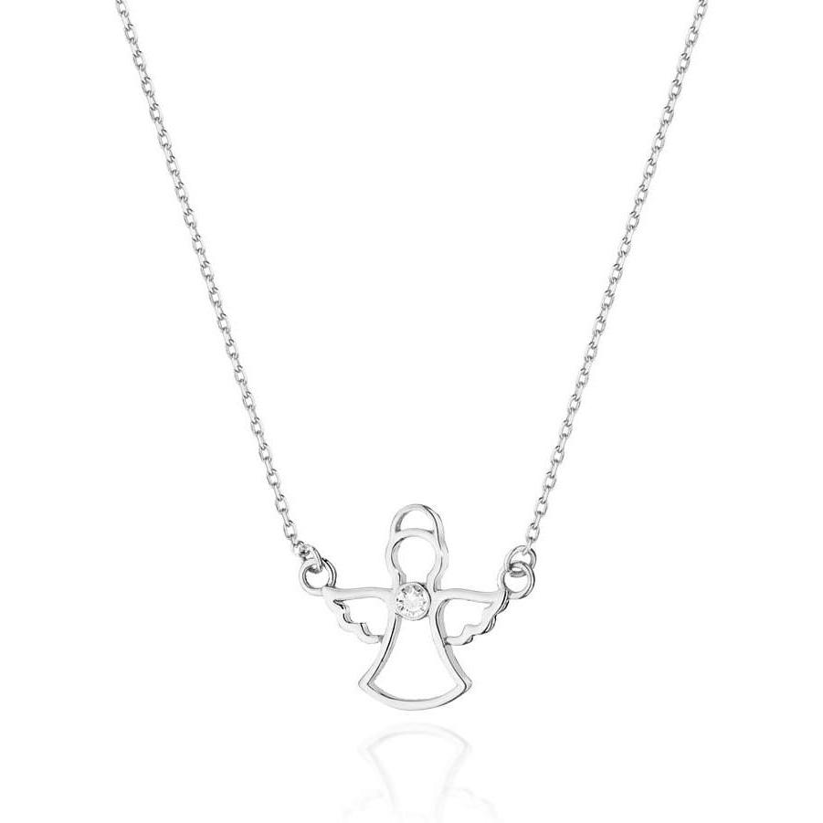 Naszyjnik z białego złota aniołek z brylantem Best Diamonds B0088-NA-AUB-DIW-02-00 